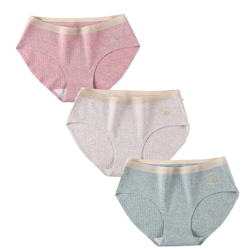 3 Pcs/Set Sexy Seamless Cotton Underwear Women Panty Soft Panties For Female Skin-friendly Panty Comfort Lingerie Women's Briefs