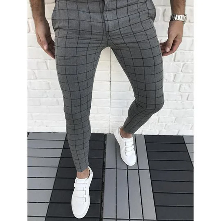 BrosWear Casual Men's Plaid Pants