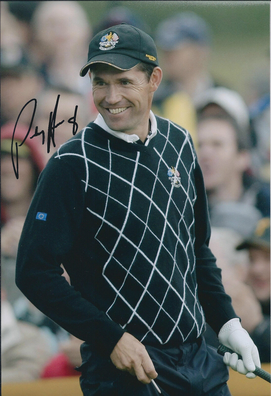 PADRAIG HARRINGTON SIGNED Autograph 12x8 Photo Poster painting AFTAL COA Celtic Manor GOLF