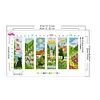 6pcs Pastoral Cat-DIY Stamped Cross Stitch Bookmark 47x28cm (Single-Sided)