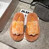 Gioiacombo™ Pantofole in pelliccia di coniglio sfumato di nuovo stile per pantofole in pelliccia con suola spessa autunnali e invernali