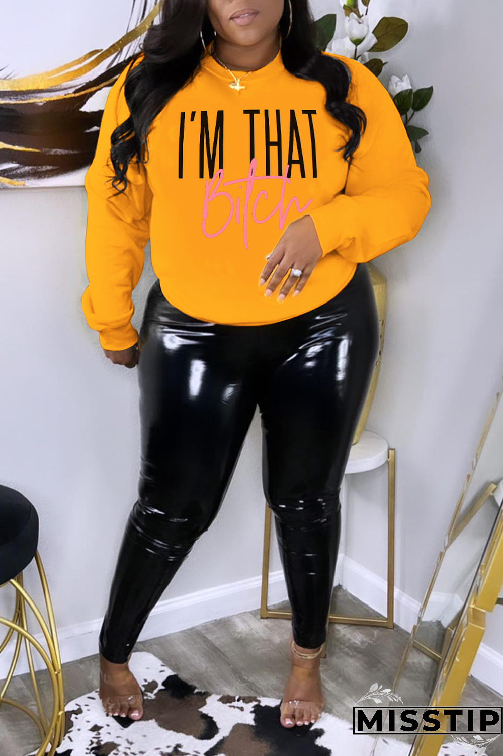 Grey Street Vintage Print Patchwork O Neck Tops