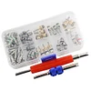 102Pcs AC Shrader Valve Core with Tool Air Conditioning Assortment Kit for