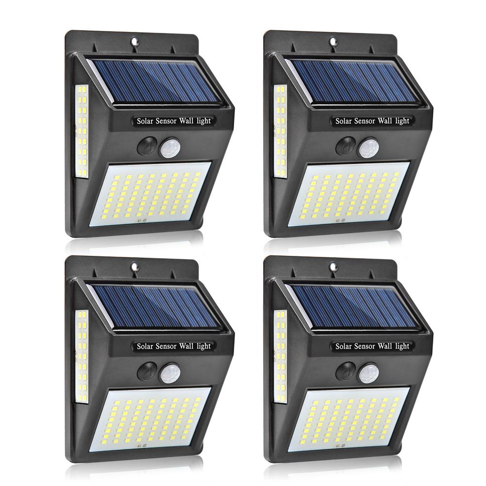 

4pcs 100LED Solar Power Motion Sensor Wall Light Outdoor Garden Yard Lamp, 501 Original