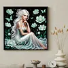 Special Shape Rhinestone Diamond Painting Kit Partial Drill(Lotus Lady)