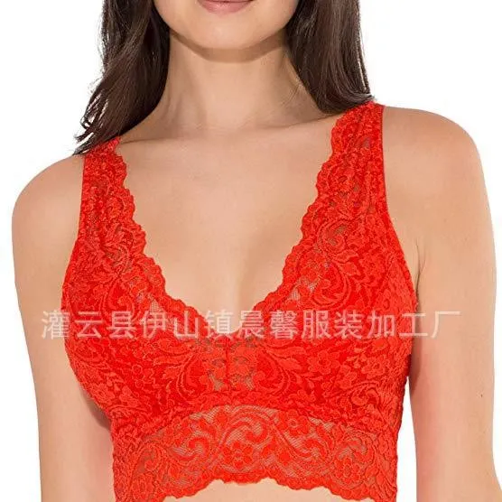 Churchf Direct Selling Slings Sexy Lace Bra No Steel Ring Multi-Colored Back Wrapped Chest Lingerie 9055