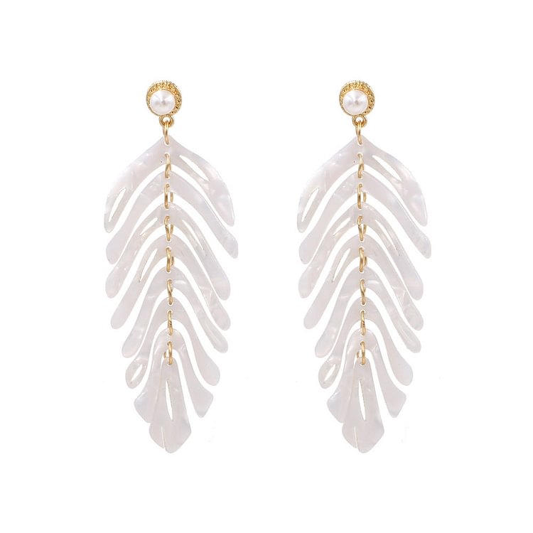 Acrylic Leaf Earrings Fashion Ear Rings