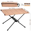 Lightweight Folding Camping Table Washable Fabric Compact Portable Outdoor Travel BBQ Hiking Fishing Beige