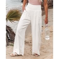 Tuoria Spring and Summer Leisure Wide Leg Cotton and Hemp Popular Loose Pants for Women