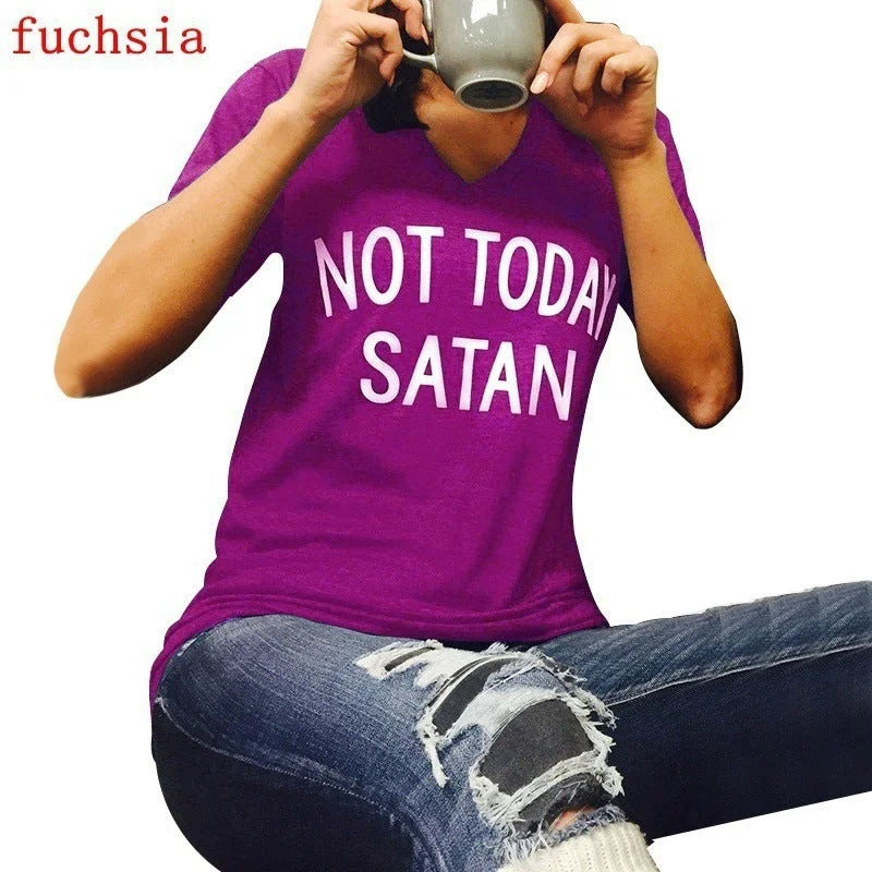 Not Today Satan Graphic T-Shirts