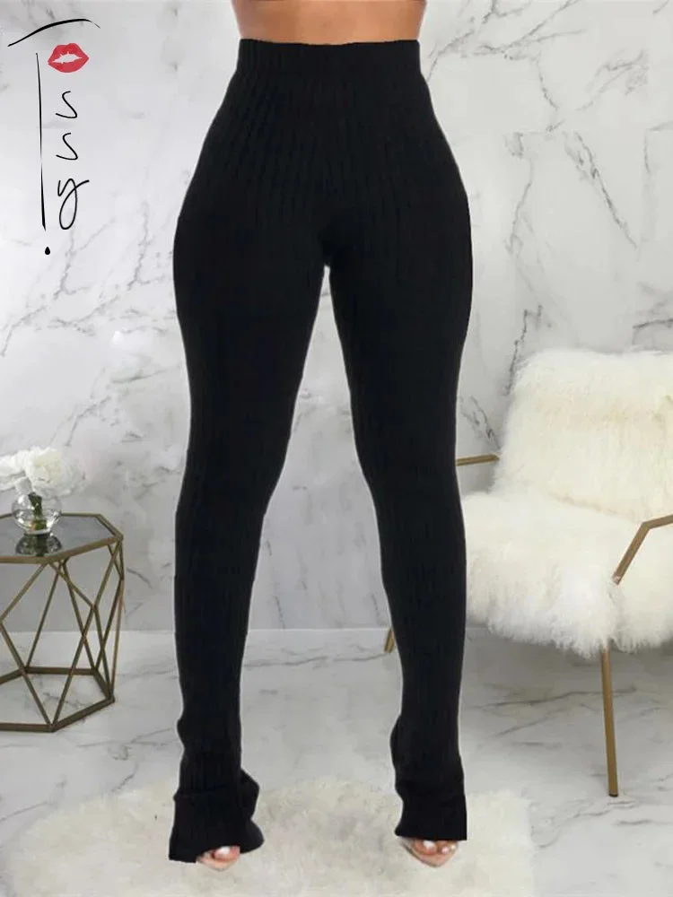 Huiketi Women High Waist Skinny Pants Leggings Slim Elastic Black Pants Fashion Casual Trousers Female 2024 Spring Streetwear