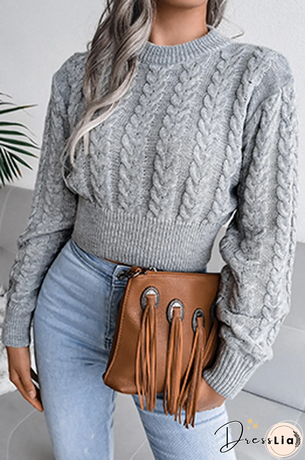 Casual Solid Split Joint O Neck Tops