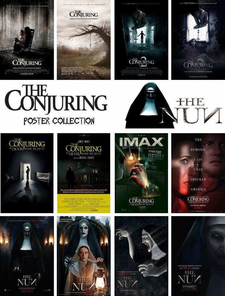 THE CONJURING & THE NUN POSTER COLLECTION - Photo Poster painting INSERTS IDEAL FOR FRAMING