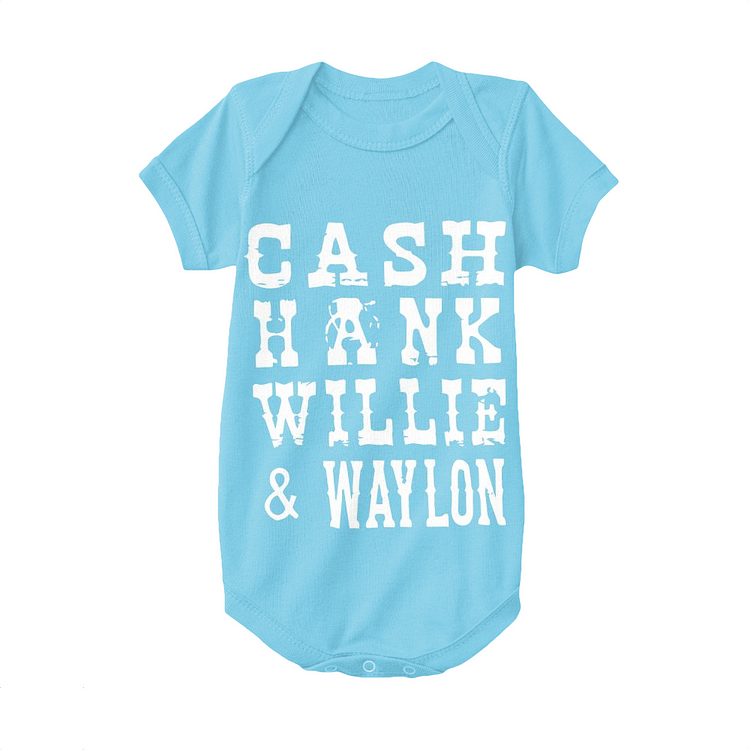 Cash Hank Willie Waylon, Country Music Baby Onesie