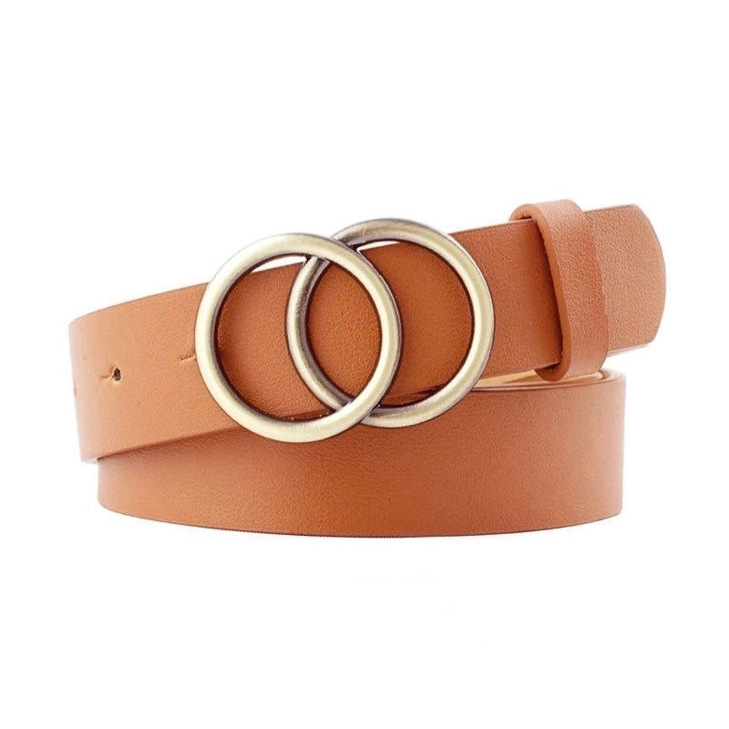 Fashion Woman Leather Metal Buckle Belt Strap For Dress Jeans Nhpo134132