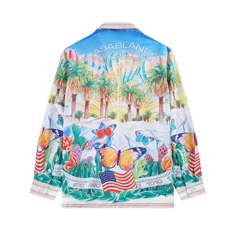 Casablanca 2023 new silk long-sleeved shirt