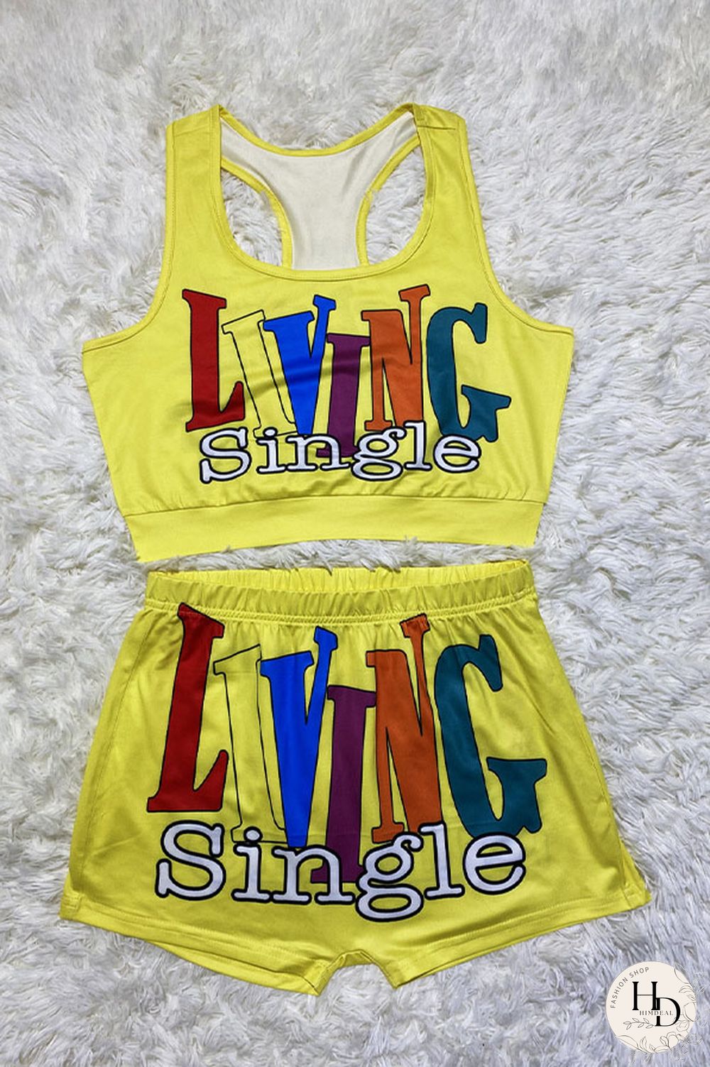 Red-green Sexy Print Straight Sleeveless Two Pieces