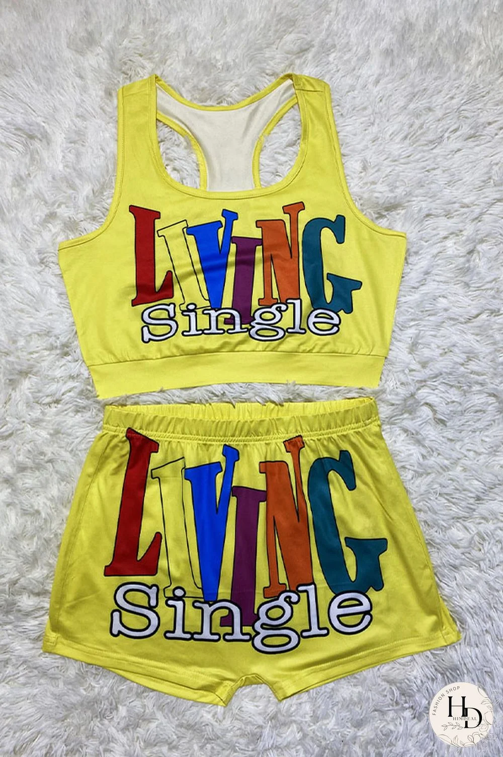 Red-green Sexy Print Straight Sleeveless Two Pieces