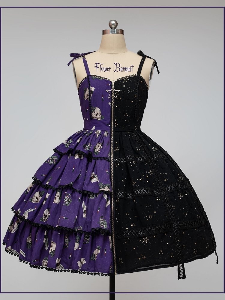 Gothic Lolita JSK Dress  Asymmetric Design Girl Dress Novameme