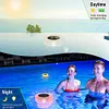Solar Pool Chlorine Tablet Dispenser with Colorful Light for Up to 3 inch Tablet