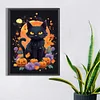 Diamond Painting -DIY Full Square Drill Halloween Cat(35x45cm)