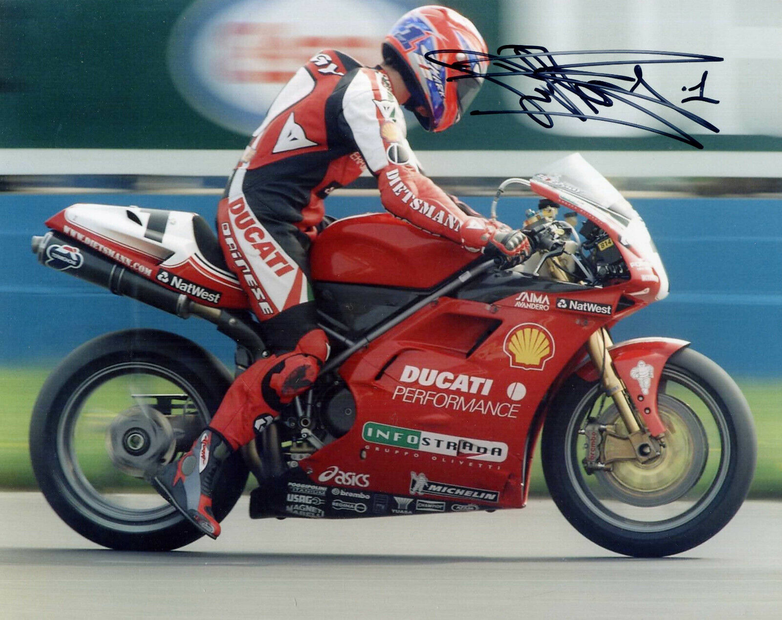 CARL 'FOGGY' FOGARTY Signed Photo Poster paintinggraph - Motorcycle World Champion - preprint