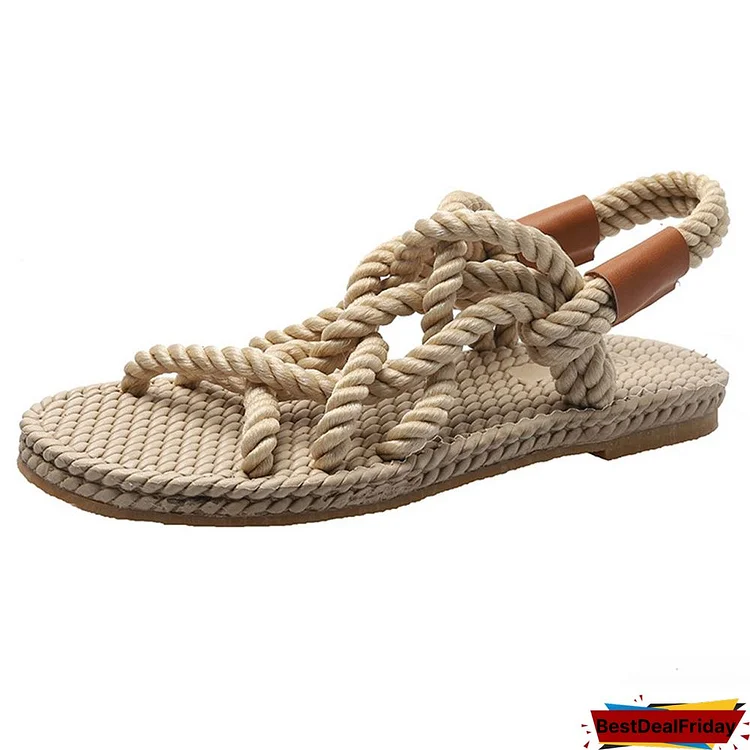 Sandals Woman Shoes Braided Rope With Traditional Casual Style And Simple Creativity Fashion Sandals Women Summer Shoes