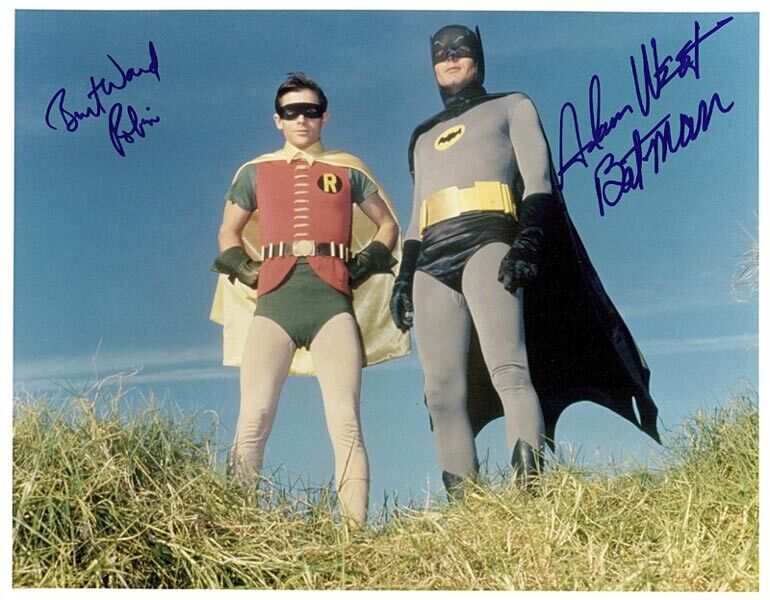 ADAM WEST & BURT WARD Signed Photo Poster paintinggraph TV & Film Stars 'Batman & Robin' reprint