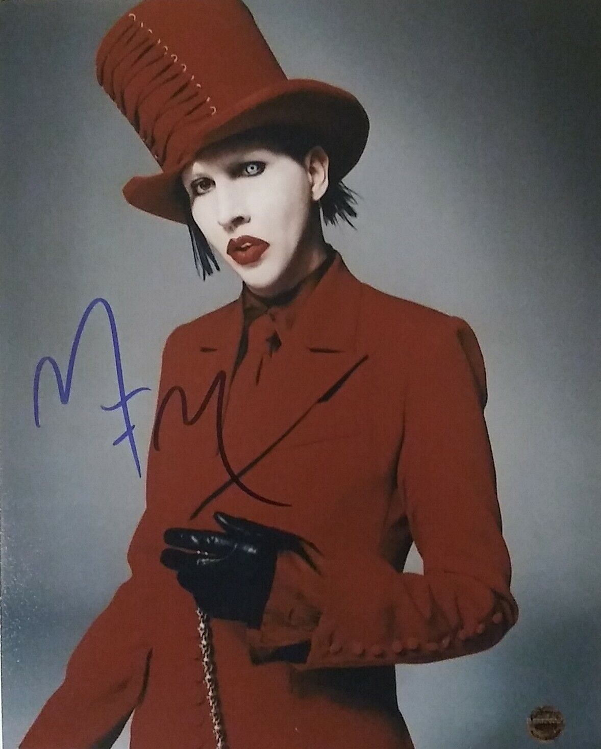 Marilyn Manson signed 8x10 COA