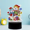 DIY Diamond Painting 7 Color Night Light Lamp Home Decoration Ornament Gift Kit(Christmas Snowman)
