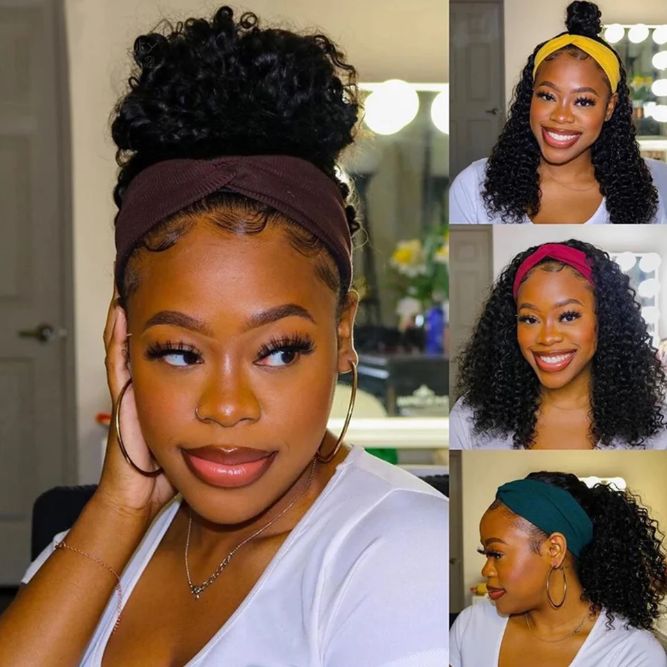Jewtribute Hair®|Headband WigHair Deep Curly Wigs For Women 