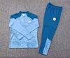 2023/2024 Manchester City Half-Pull Training Suit blue Football Shirt 1:1 Thai Quality Set love fball
