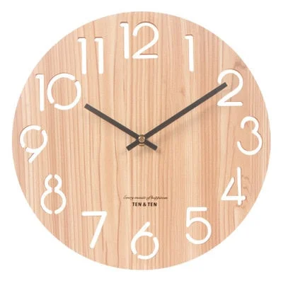 Nordic Retro Wooden Wall Clock Corridor Living Room Decoration Solid Wood Quiet Clocks Hanging Wall Watch Cafe Store Home Decor