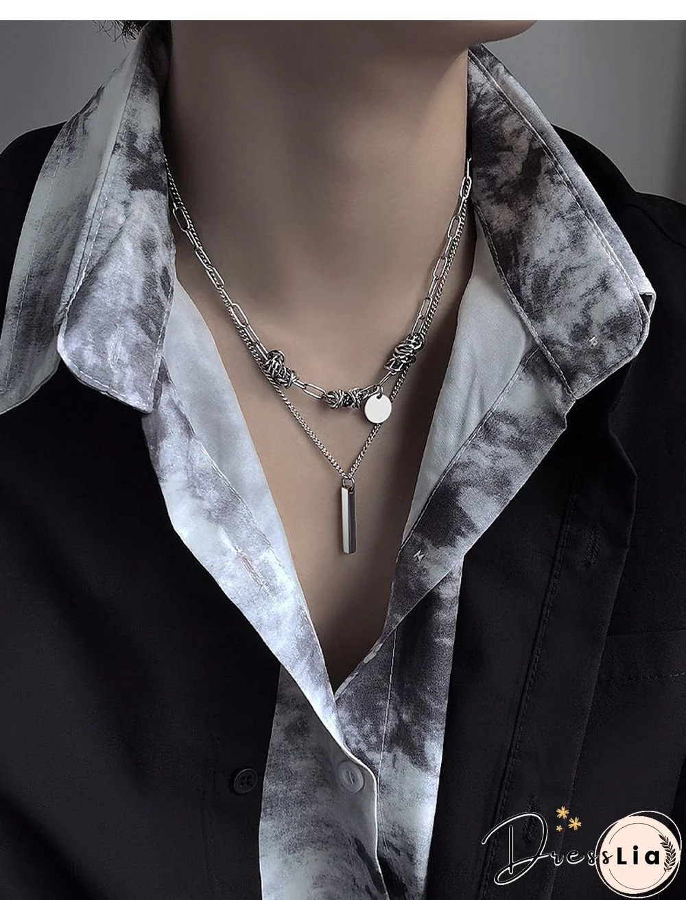 Men's & Women's Fashion Titanium Steel Clavicle Necklace