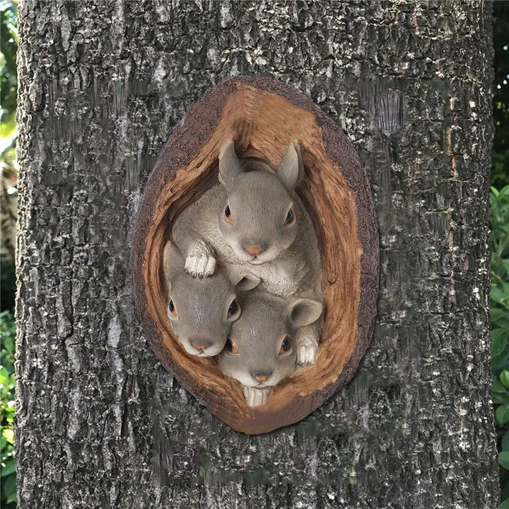 Resin Squirrel Garden Statue Gift Outdoor Decoration Courtyard Accessories