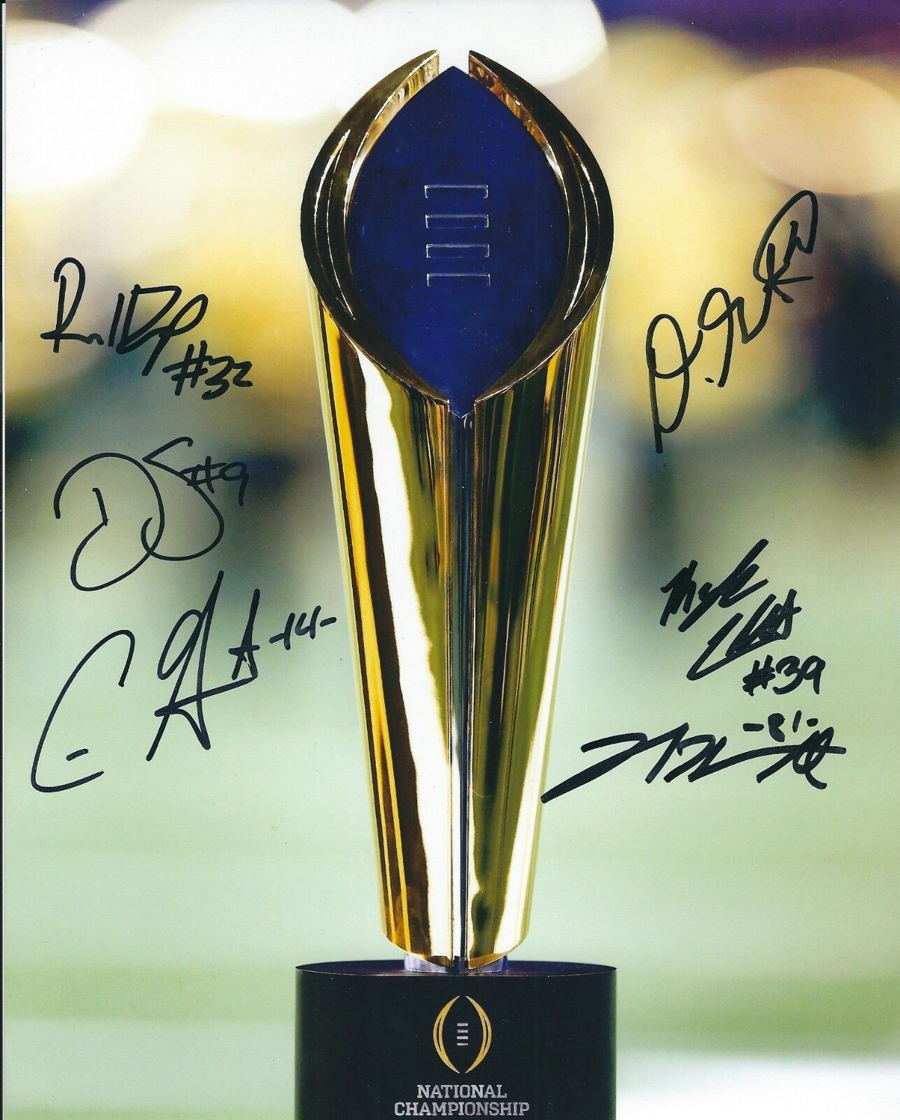 Signed 8x10 2014 Nat'l Champs Ohio State 6 sigs, Devin Smith, C Grant Photo Poster painting COA