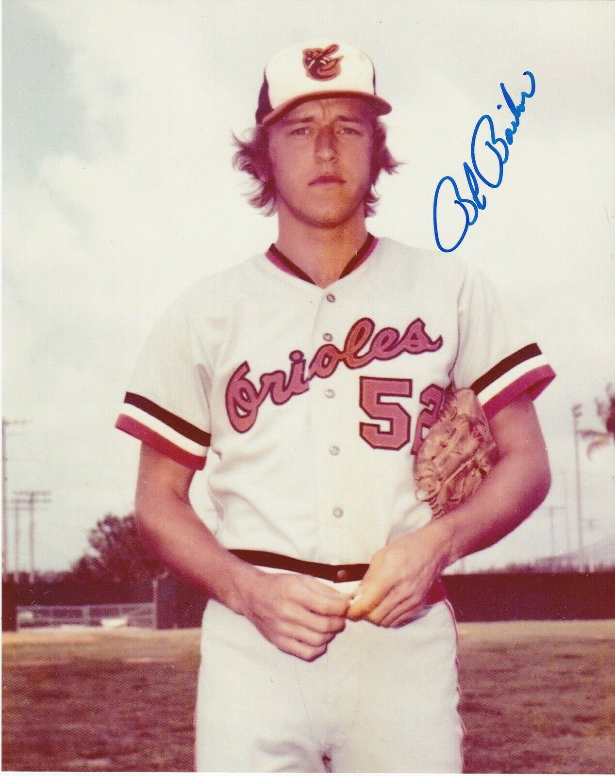 BOB BAILOR BALTIMORE ORIOLES ACTION SIGNED 8x10