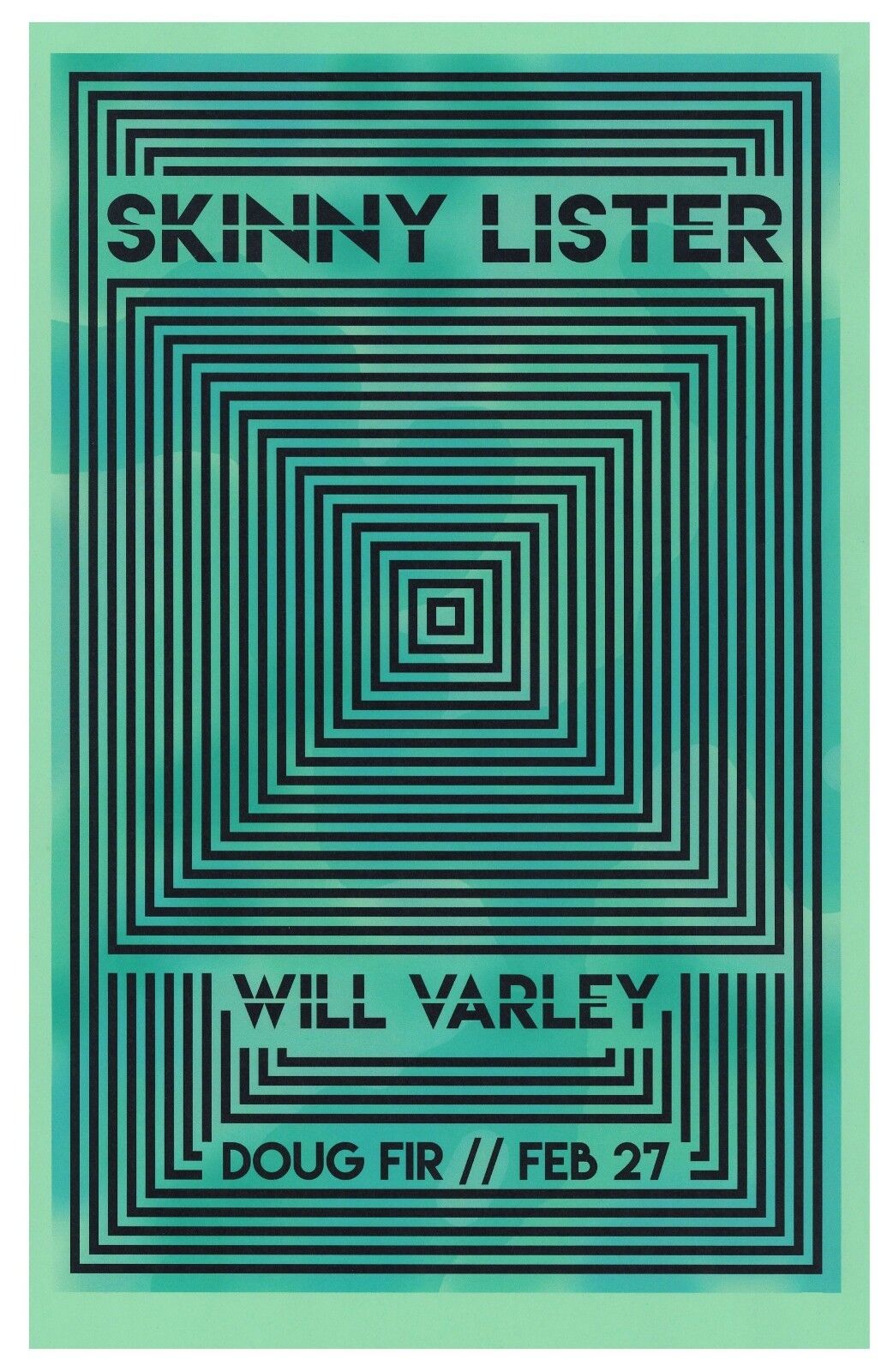 SKINNY LISTER 2018 Gig POSTER Portland Oregon Concert