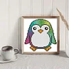 Penguin-14CT Stamped Cross Stitch Kit(14*15cm)