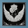 Angel Girl peinture autocollante sans cadre DIY perle toile 30x30cm