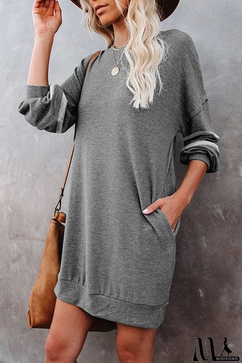 MidiSono - Stripe Comfy Casual Mini Shift Dress
