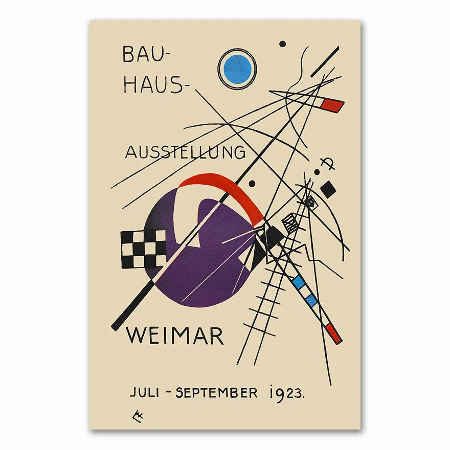 Posters and Prints Bauhaus Ausstellung 1923 Weimer Exhibition Poster Wall Art Picture Canvas Painting for Room Home Decor