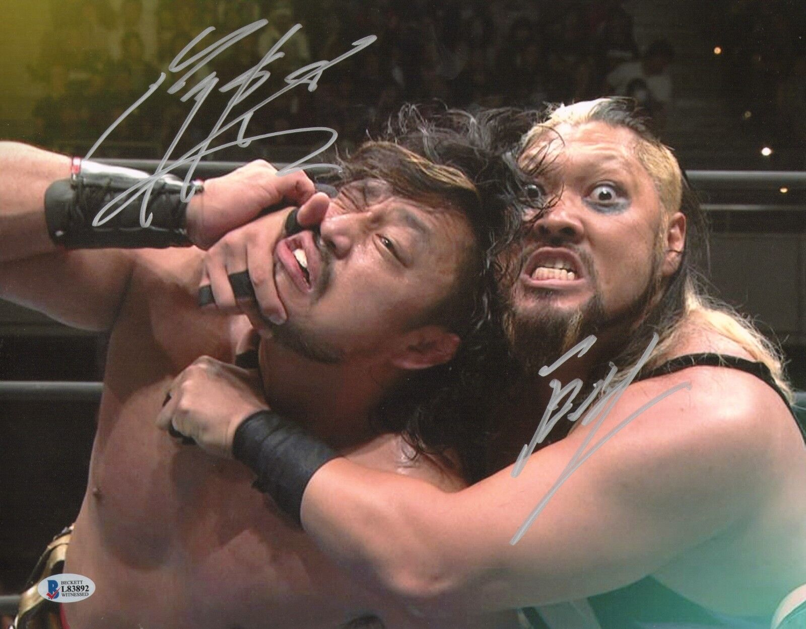 Hirooki Goto & Evil Signed 11x14 Photo Poster painting BAS Beckett COA New Japan Pro Wrestling 2