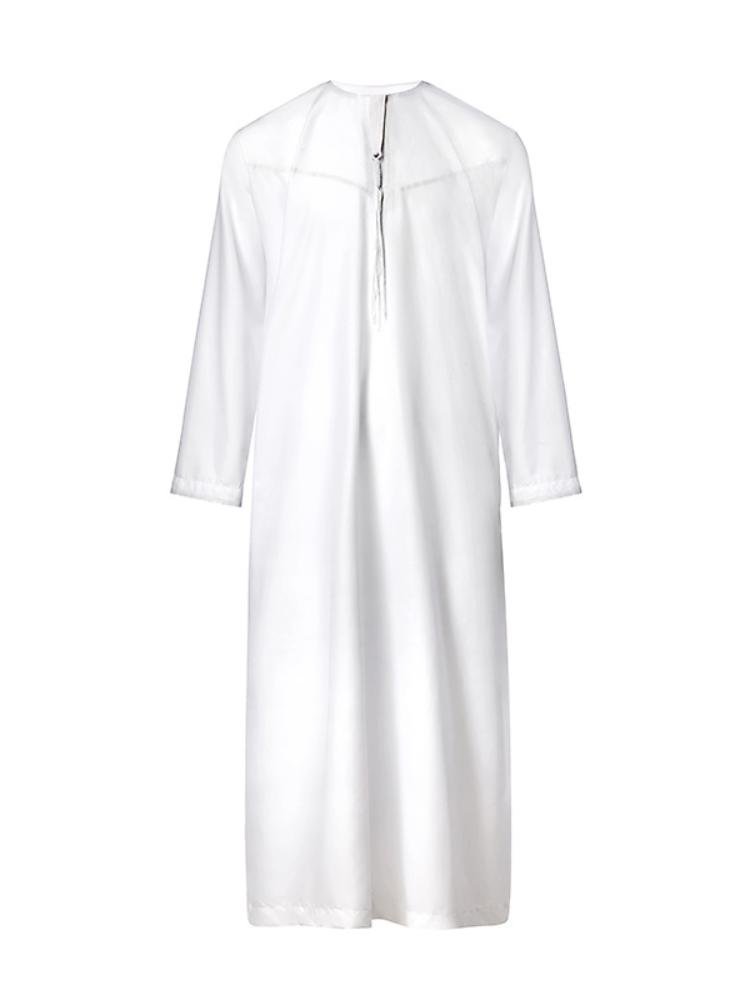 Men's White Long Sleeve Kaftan