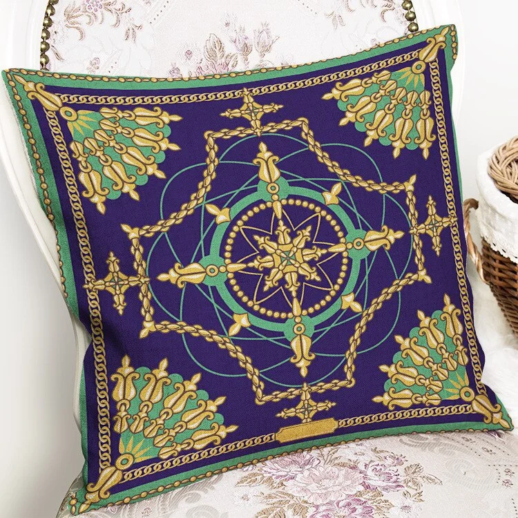 Boho Cushion Cover VillageTextil Plaid Stripes Throw Pillow 45Cmx45Cm Square Sofa And Chair Custom Printing Pillow Cover Cushion