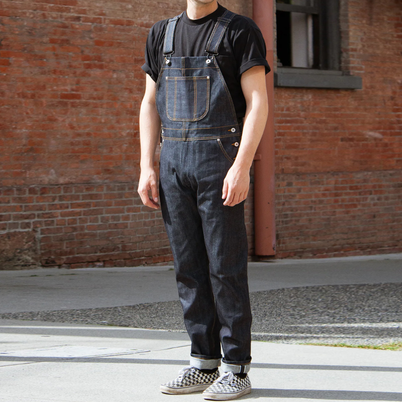 13.75 oz 100% Cotton Indigo Straight Overalls