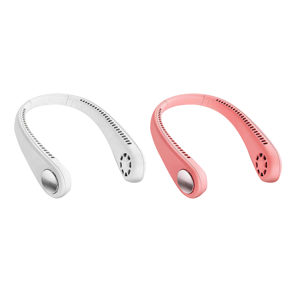 

TORRAS Bladeless Mini Hanging Neck Fan USB Rechargeable Portable Cooler, Pink, 501 Original