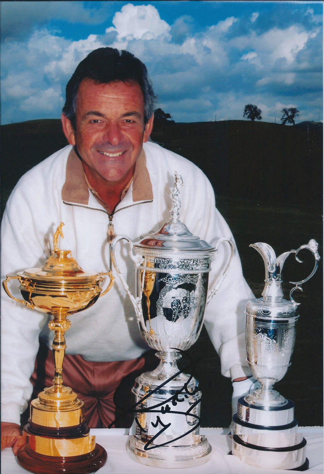 Tony Jacklin SIGNED Autograph 12x8 Photo Poster painting AFTAL COA European Tour GOLF Winner