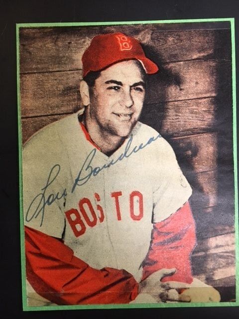 Lou Boudreau Boston Red Sox Vintage Picture & Signature ~ 1954 Photo Poster painting & Auto COA