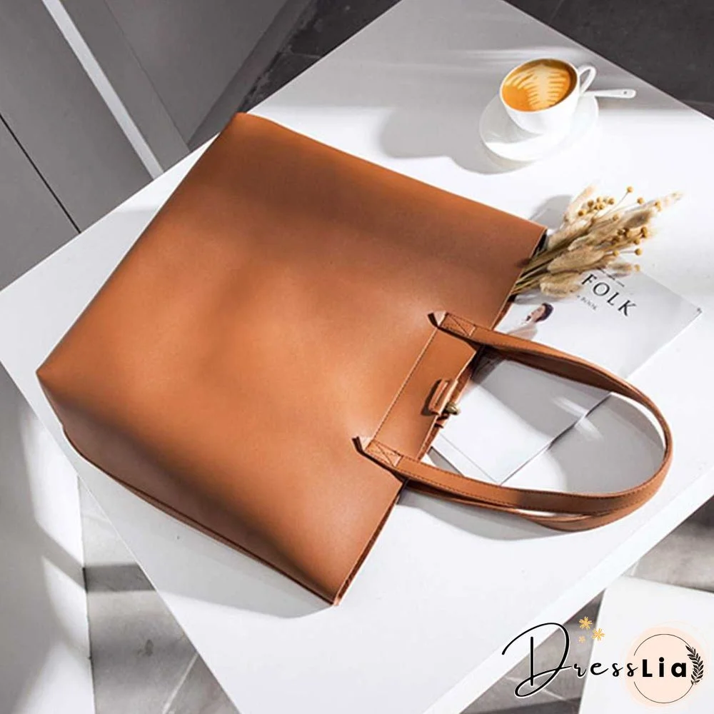 Brown Leather Womens Tote Bags School Handbags